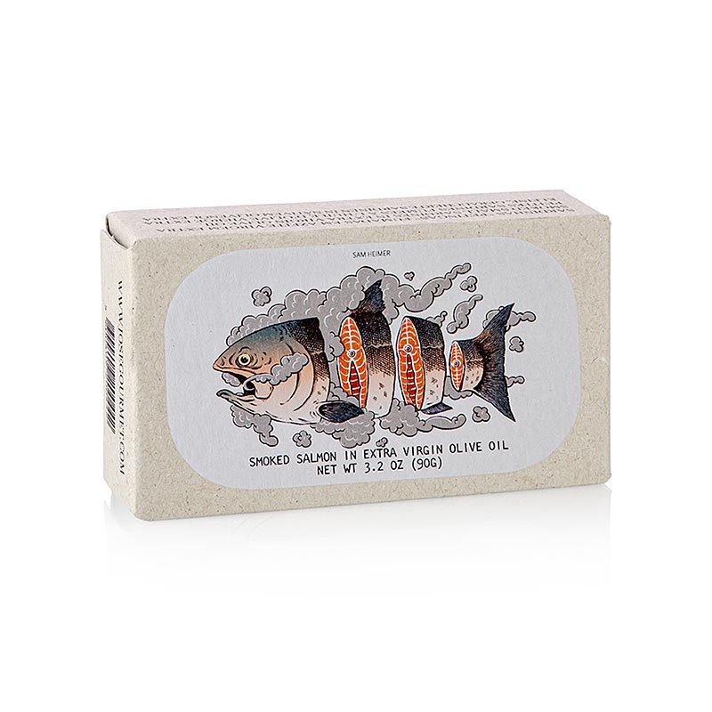 Geräuchertes Lachsfilet in nativem Olivenöl extra, Jose Gourmet, 90 g