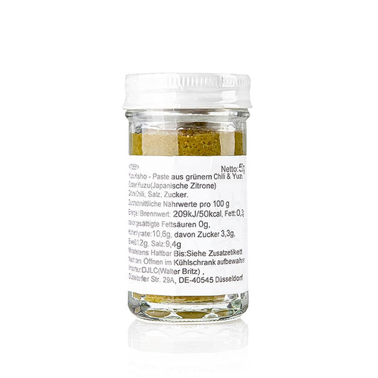 Yuzu Kosho, Würzmittel aus Chili & Yuzu, Paste, grün, Japan, 50 g