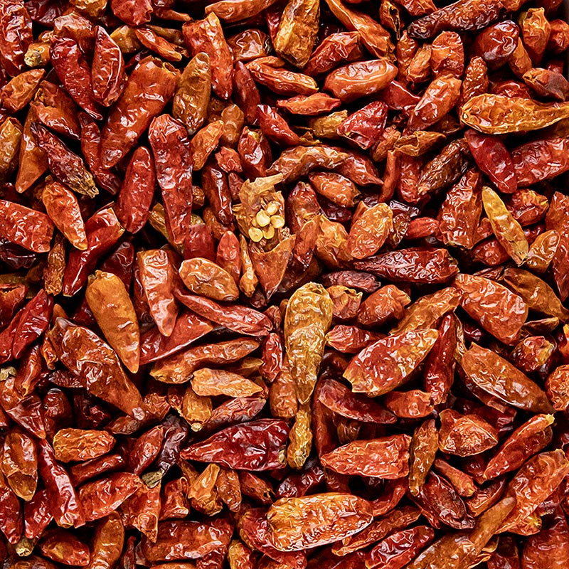 Birds Eye Chilis (Chili Schoten), rot, ganz, 1 kg