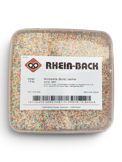 Nonpareille Zuckerstreusel bunt 1,8 kg – Liebesperlen für Eis & Gebäck 1,8 KG